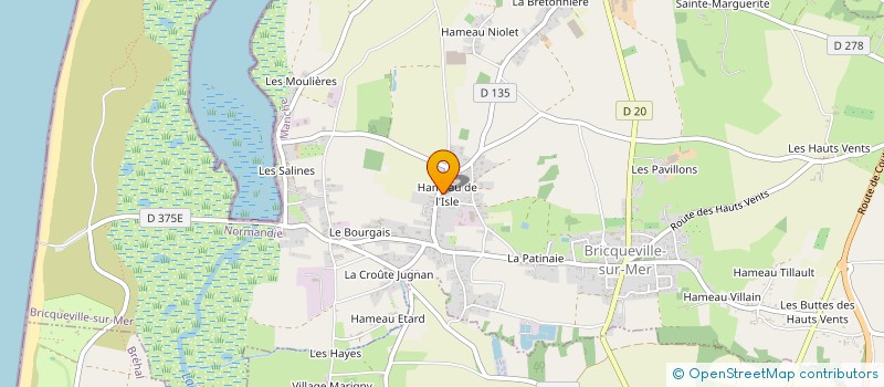 localisation de l'entreprise MADAME CHARLENE LECUREUIL  BRICQUEVILLE-SUR-MER