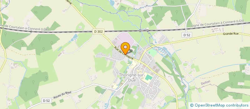 localisation de l'entreprise MADAME CHARLENE LEROUX  THORIGNE-SUR-DUE