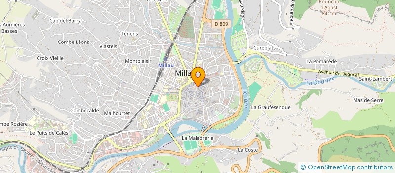 localisation de l'entreprise MADAME CHARLENE MARIE LAFAYSSE  MILLAU