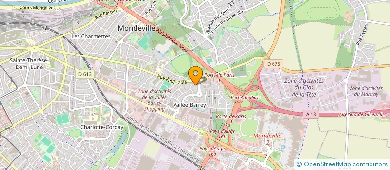 localisation de l'entreprise MADAME CHARLENE MOREL  MONDEVILLE