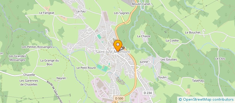 localisation de l'entreprise MADAME CHARLENE MORISON à SAINT-JUST-MALMONT
