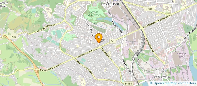 localisation de l'entreprise MADAME CHARLENE PARIZE à LE CREUSOT