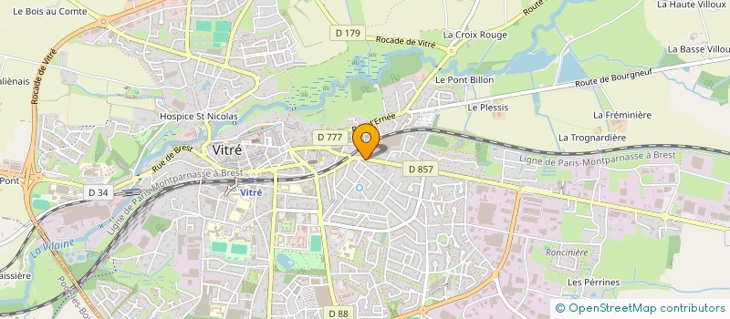 localisation de l'entreprise MADAME CHARLENE PESLIER  VITRE