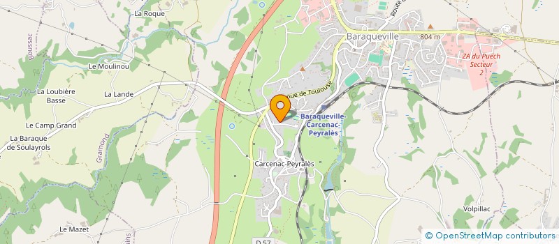 localisation de l'entreprise MADAME CHARLENE REY  BARAQUEVILLE