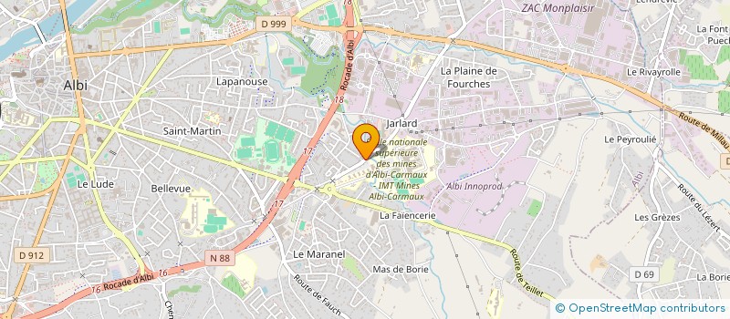 localisation de l'entreprise MADAME CHARLENE RIET à ALBI