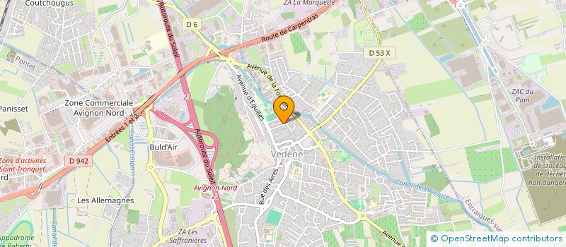 localisation de l'entreprise MADAME CHARLENE ROCHER à VEDENE