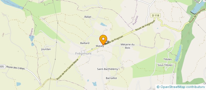 localisation de l'entreprise MADAME CHARLENE TUAL  FREGIMONT