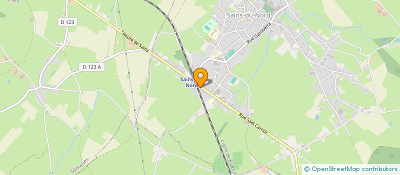 localisation de l'entreprise MADAME CHARLEYNE SQUELART-DUROEULX  SAINS-DU-NORD