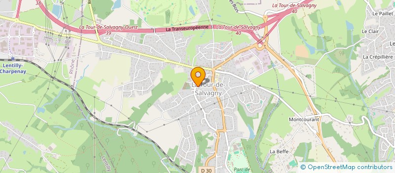 localisation de l'entreprise MADAME CHARLIE RAGACHE  LA TOUR-DE-SALVAGNY