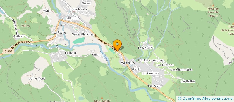 localisation de l'entreprise MADAME CHARLIE SYLVESTRE  MIEUSSY