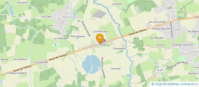 localisation de l'entreprise MADAME CHARLINE BELLEVRA  MONTRACOL