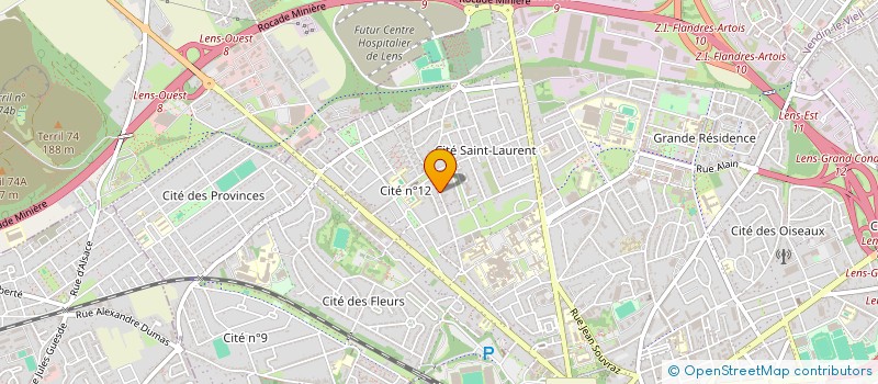 localisation de l'entreprise MADAME CHARLINE BOURSIER  LENS