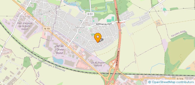 localisation de l'entreprise MADAME CHARLINE CARRE  SERVON