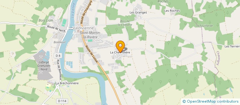 localisation de l'entreprise MADAME CHARLINE DUVERGER  VALDIVIENNE