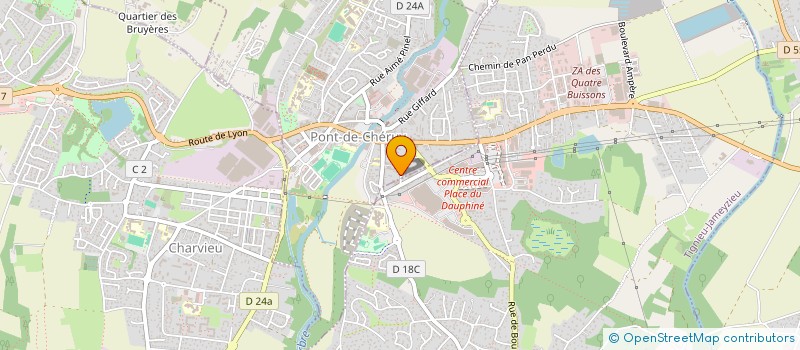 localisation de l'entreprise MADAME CHARLINE ECOIFFIER TONELLO  PONT-DE-CHERUY