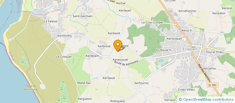 localisation de l'entreprise MADAME CHARLINE GOULAS  ERDEVEN