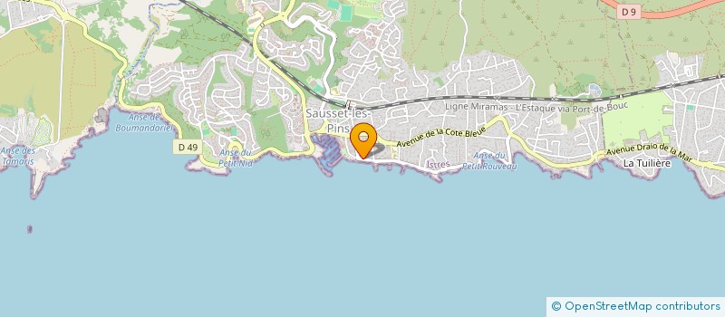 localisation de l'entreprise MADAME CHARLINE HARRY  SAUSSET-LES-PINS