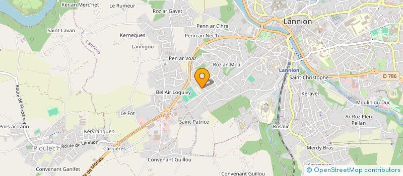 localisation de l'entreprise MADAME CHARLINE HENRY  LANNION