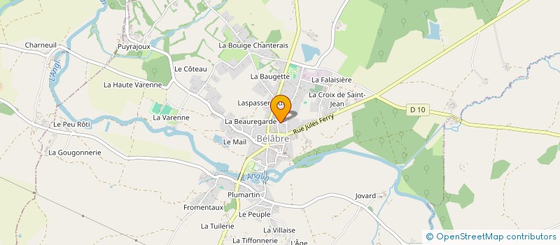 localisation de l'entreprise MADAME CHARLINE JEANNETON à BELABRE