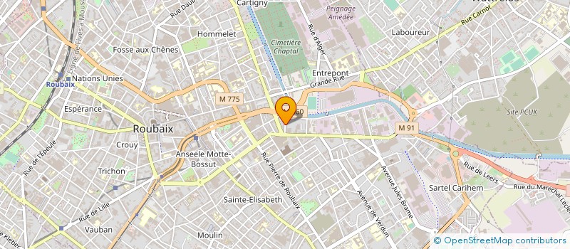 localisation de l'entreprise MADAME CHARLINE LAIGNEL  ROUBAIX