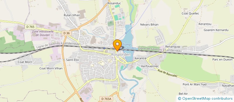 localisation de l'entreprise MADAME CHARLINE LEBOUC  ROSPORDEN
