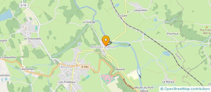 localisation de l'entreprise MADAME CHARLINE MAIGNAN  MOUTIER-D'AHUN