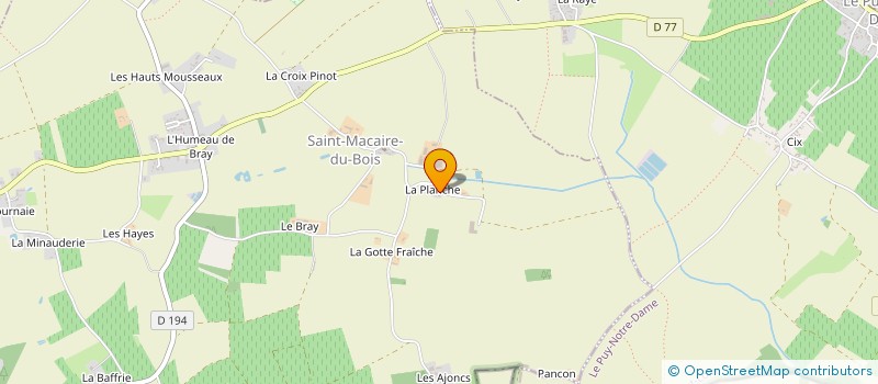 localisation de l'entreprise MADAME CHARLINE MAILLER  SAINT-MACAIRE-DU-BOIS