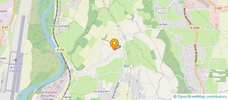 localisation de l'entreprise MADAME CHARLINE MERCIER à CREUZIER-LE-VIEUX