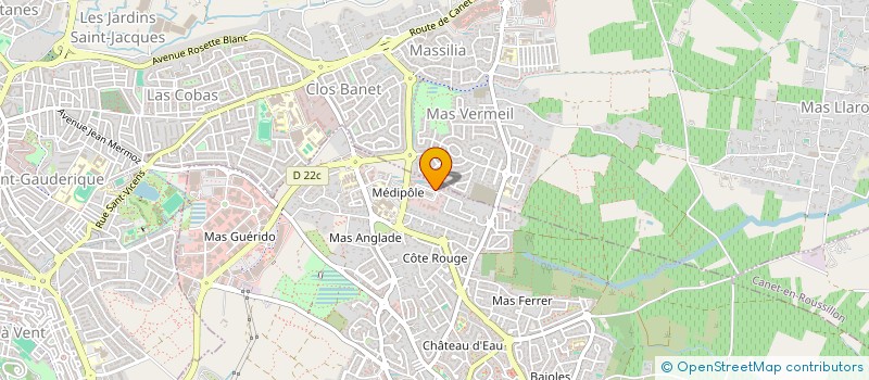 localisation de l'entreprise MADAME CHARLINE PAJOT  CABESTANY