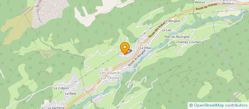 localisation de l'entreprise MADAME CHARLINE PELISSIER  LES VILLARDS-SUR-THONES