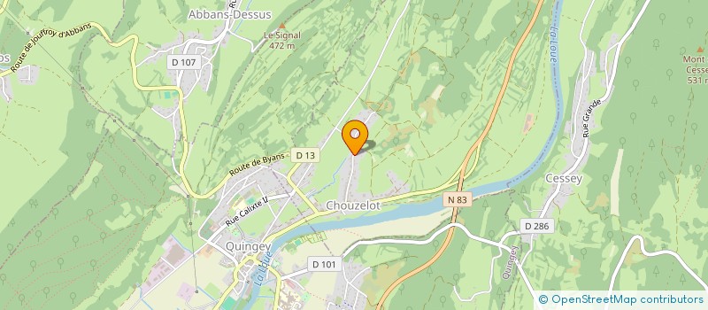 localisation de l'entreprise MADAME CHARLINE RIBEIRO  CHOUZELOT