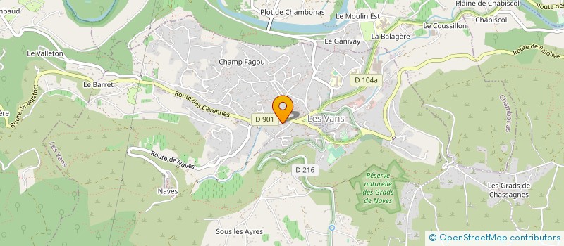 localisation de l'entreprise MADAME CHARLINE ROBBE  LES VANS