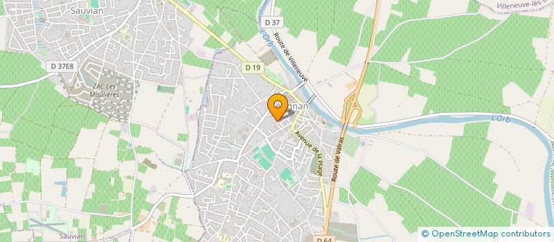 localisation de l'entreprise MADAME CHARLINE SABATIER  SERIGNAN