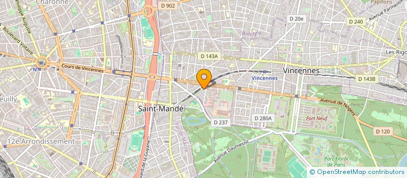 localisation de l'entreprise MADAME CHARLINE VASSEUR  SAINT-MANDE