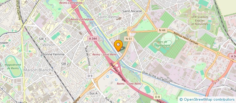 localisation de l'entreprise MADAME CHARLINE YAM OUM  REIMS