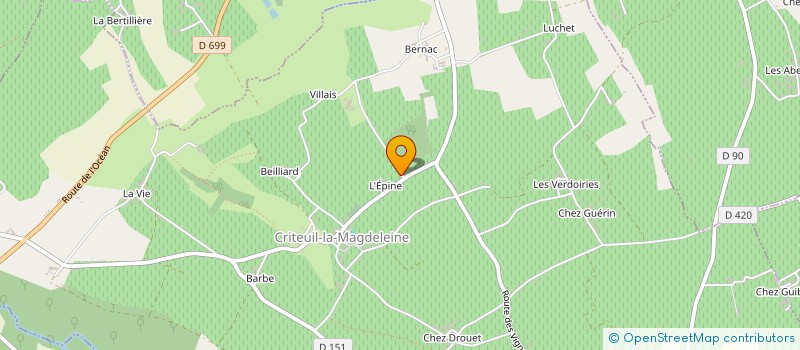 localisation de l'entreprise MADAME CHARLOTTE BORGHI à CRITEUIL-LA-MAGDELEINE