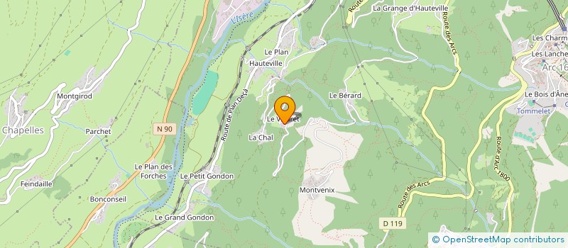 localisation de l'entreprise MADAME CHARLOTTE BOUET  BOURG-SAINT-MAURICE