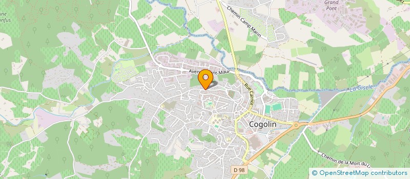 localisation de l'entreprise MADAME CHARLOTTE BOUVET à COGOLIN