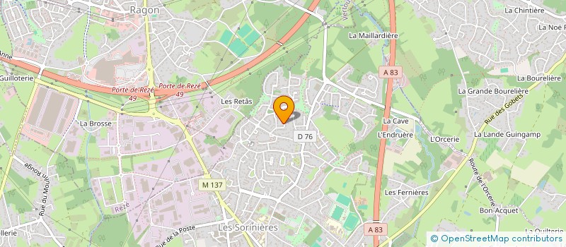 localisation de l'entreprise MADAME CHARLOTTE BRIOLE à LES SORINIERES