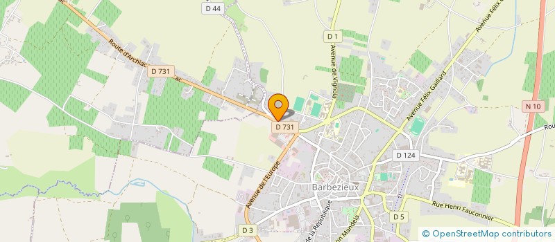 localisation de l'entreprise MADAME CHARLOTTE CHAMBRET  BARBEZIEUX-SAINT-HILAIRE