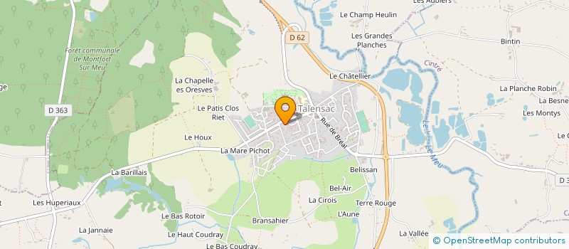 localisation de l'entreprise MADAME CHARLOTTE COURTISSE  TALENSAC