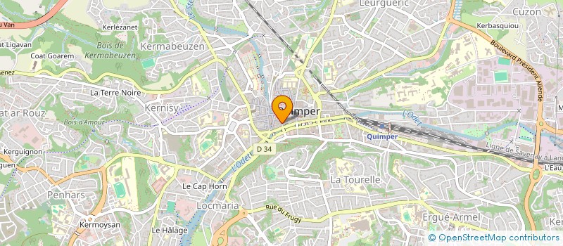 localisation de l'entreprise MADAME CHARLOTTE DELOMOSNE  QUIMPER