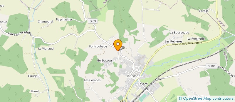 localisation de l'entreprise MADAME CHARLOTTE FAVROUL  AGONAC