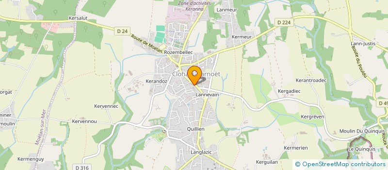 localisation de l'entreprise MADAME CHARLOTTE GAGNOULET  CLOHARS CARNOET