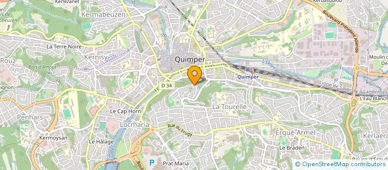 localisation de l'entreprise MADAME CHARLOTTE GERAULT  QUIMPER