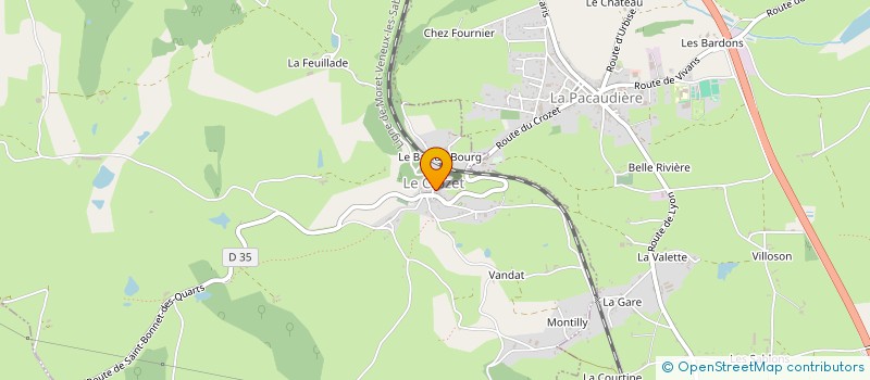 localisation de l'entreprise MADAME CHARLOTTE HUE  LE CROZET