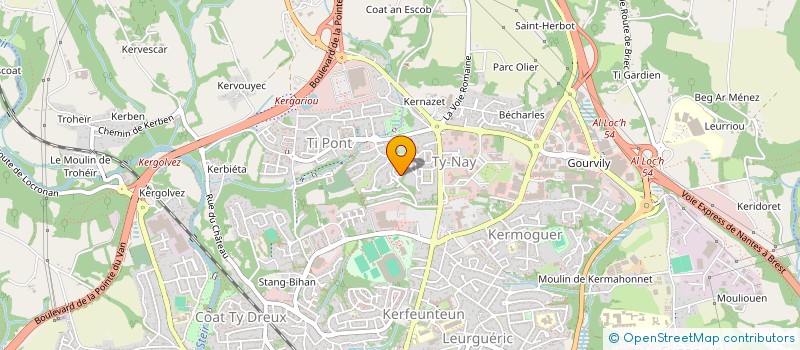 localisation de l'entreprise MADAME CHARLOTTE JACQ  QUIMPER