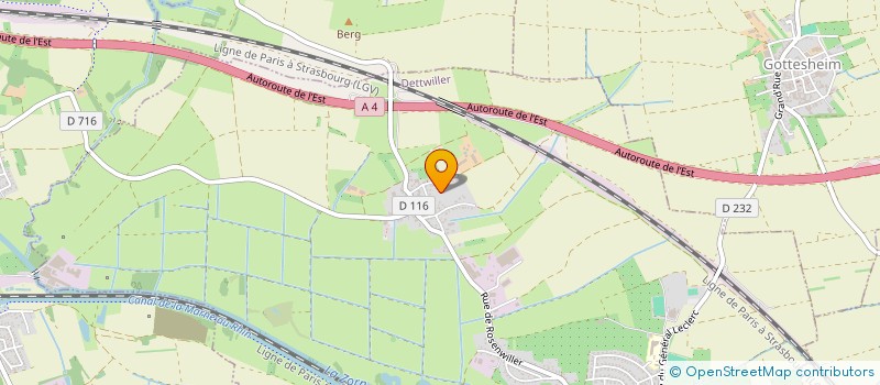 localisation de l'entreprise MADAME CHARLOTTE LAJARGE  DETTWILLER