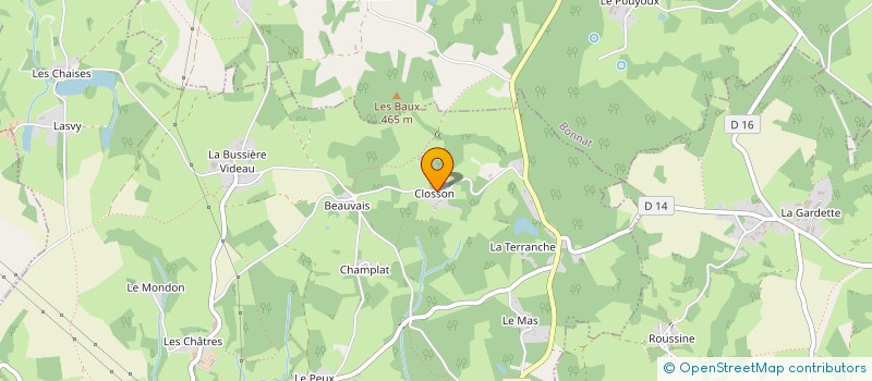 localisation de l'entreprise MADAME CHARLOTTE MARZEAU  CHAMPSANGLARD