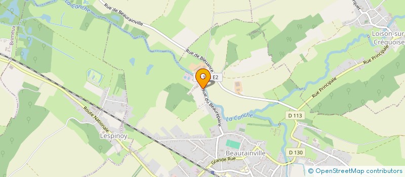 localisation de l'entreprise MADAME CHARLOTTE MENUGE  BEAURAINVILLE